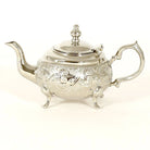 Traditional Moroccan Teapot - Handcrafted Silver Copper - Theiere Fakroune - 18.5 X 9.5 X 10 - Dotted Piriform Shape with Engravings Biyadina Store