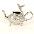 Traditional Moroccan Teapot - Handcrafted Silver Copper - Theiere Fakroune - 18.5 X 9.5 X 10 - Piriform Shape with Engravings Biyadina Store