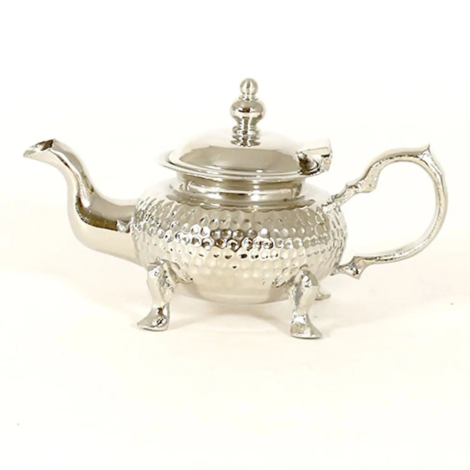 Traditional Moroccan Teapot - Handcrafted Silver Copper - Theiere N°15 - 19 X 10 X 9 - Ideal for Mint Tea & Herbal Infusions - Biyadina Store Biyadina Store