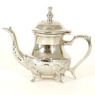 Traditional Moroccan Teapot - Handcrafted Silver Copper - Theiere N°16 - 18.5 X 14.5 X 9.5 - BiyadinaStore - Ideal for Mint Tea Biyadina Store