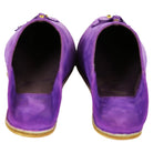 Women's Suede Chochia Purple Moroccan Babouches Leather Slippers Biyadina Store