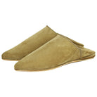 Women's Suede Pearls Camel Moroccan Babouches Leather Slippers Biyadina Store