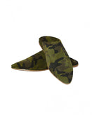 Suede slipper pointed military pattern - Biyadina Store