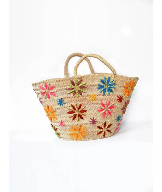 Multicolored flower basket BiyadinaStore