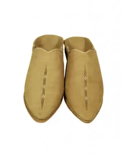 Pointed babouche suede color camel Biyadina Store