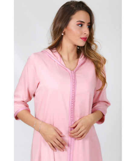 Djellaba mlifa pink single with pink sfifa