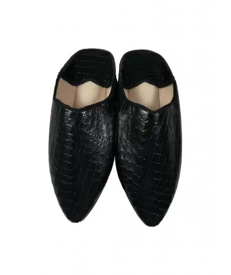 Pointed imitation Croco slippers - Biyadina Store