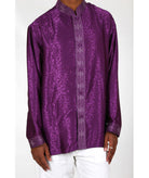 Printed purple shirt - Biyadina Store