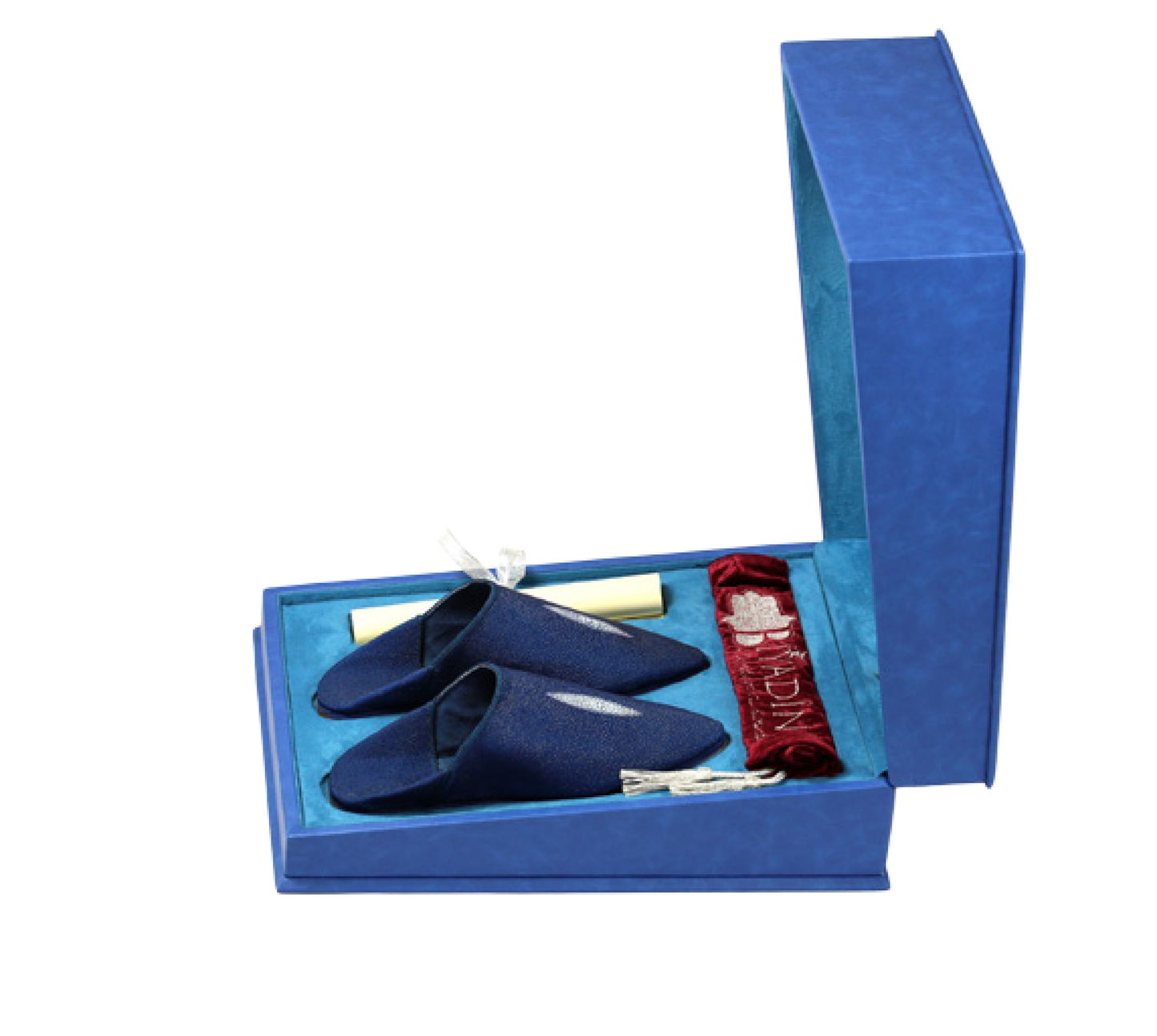 Turquoise Stingray slippers