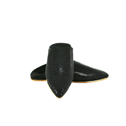 Black Stingray Slippers